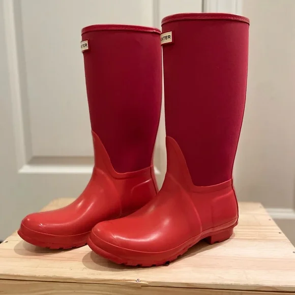 HUNTER Original Tall Colorblock Waterproof Boots - Picture 3 of 7
